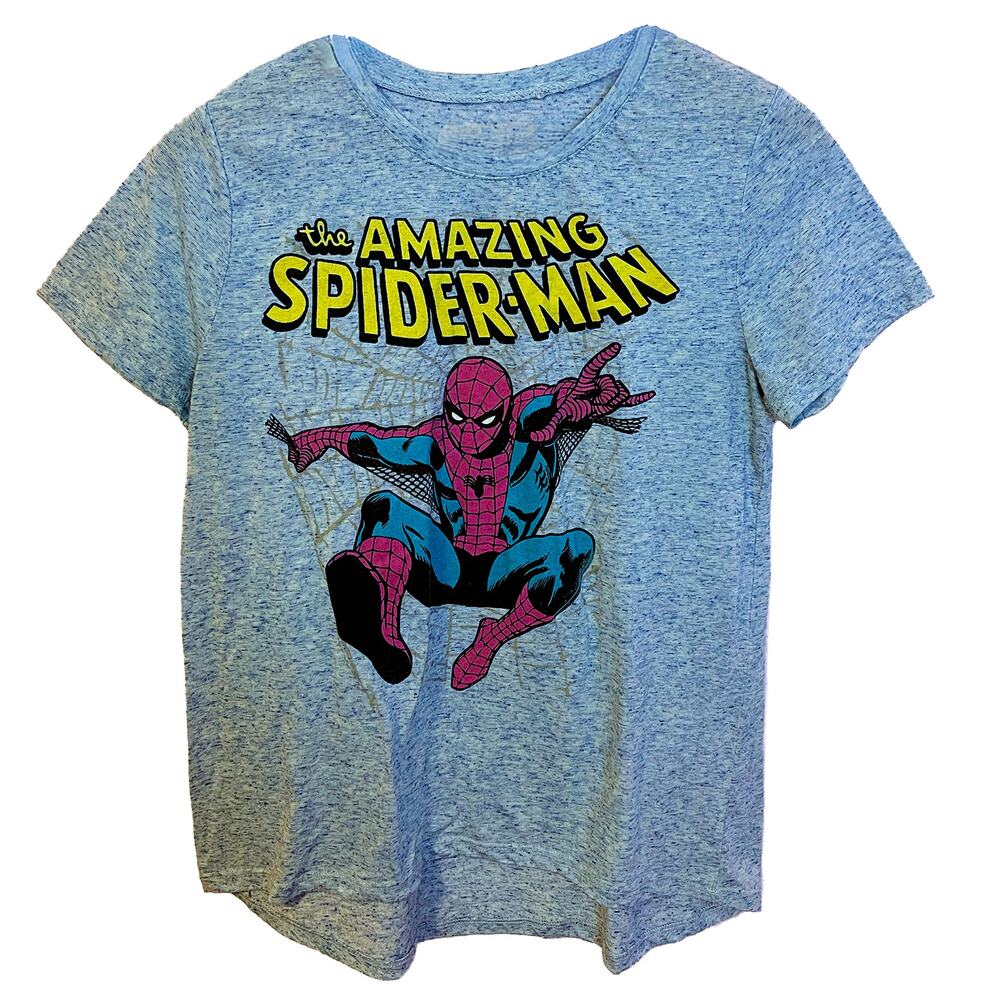Marvel Amazing Spider-Man Graphic T-Shirt Womens XL Blue